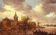 Jan van  Goyen A Church and a Farm on the Bank of a River China oil painting reproduction